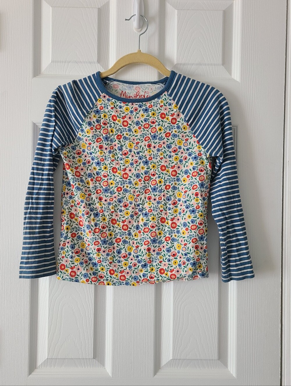 Mini Boden Floral Print Long Sleeve Tee